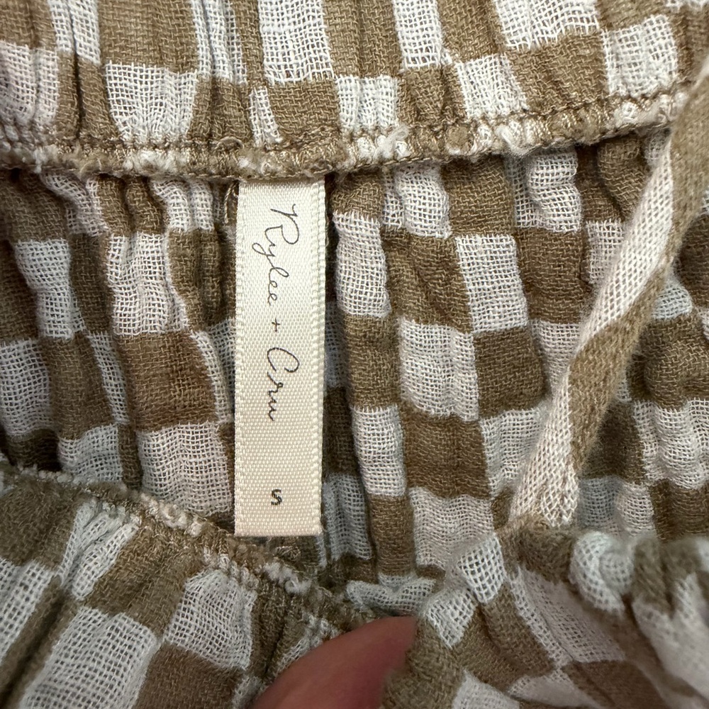 Rylee + Cru Tan and White Checkered Dress - Picture 2 of 5